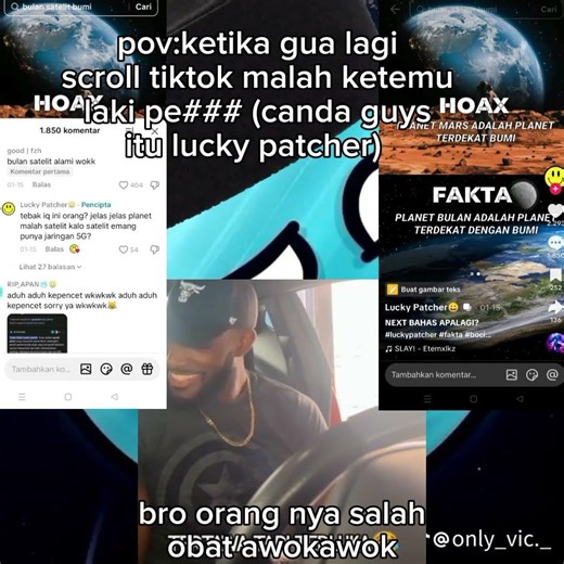 gini nih si lucky patcher gk tau astronomi 🗿