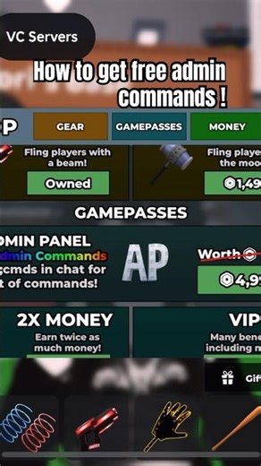 How to get FREE ADMIN cmds
