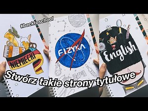 Pomysły na PIĘKNE PIERWSZE STRONY ZESZYTÓW 🤩 (łatwe!) 2024 cz 2. #backtoschool
