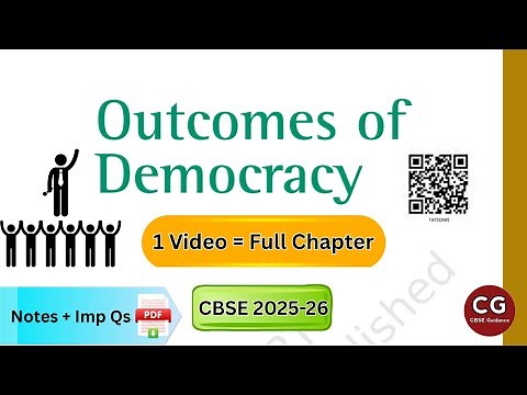 Outcomes of Democracy Class 10 | Chapter 5 Detailed Explanation in One Shot