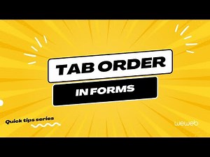 Control the tab order of fields in forms