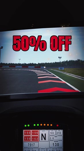 🚨50% OFF🚨Try an Audi R8 GT3 at Nurburgring GP-Strecke for 30 minutes at half price! Ends: Sunday, January 18. Limit: 1 per person per visit. 🔗 Walk in OR reserve your spot now! Link in the ​bio. #gt3 #apex #simracing #nurburgring #audi