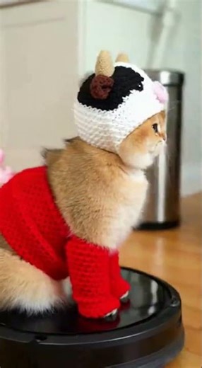 The Cutest Cat Riding a Roomba