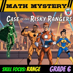 Range Math Mystery 6th Grade: Statistics & Data Activity Worksheets
