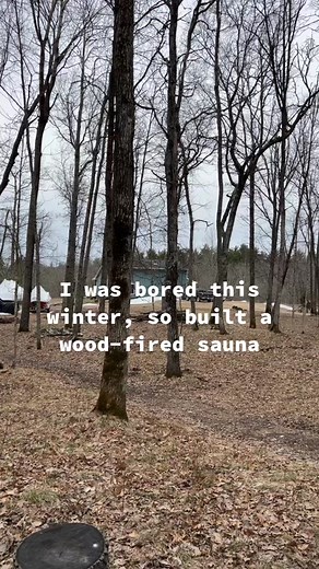 This woodfired sauna takes about an hour to get cooking. It is so Zen.