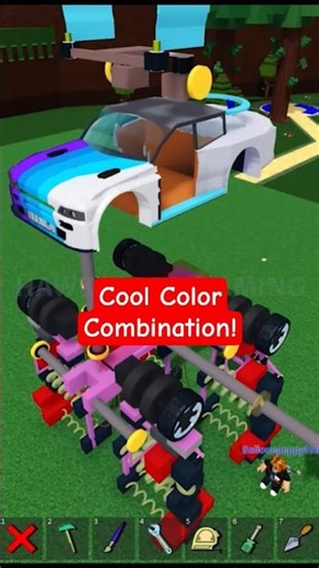 Roblox Build a Boat for Treasure! Cool Car with Cool Color Combination & Suspension #babft #roblox