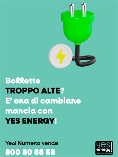 💡Bollette troppo alte? È ora di cambiare marcia. Con Yes Energy, il risparmio non è una promessa da spot . 💰 È realtà, ogni mese. 📉 Chi è passato a noi lo sa bene: ➡️ Bollette più leggere ➡️ Costi trasparenti ➡️ Nessuna sorpresa ✅ Paghi solo il Prezzo Unico Nazionale (PUN) 🚫 Zero spread, zero costi nascosti 📞 Assistenza sempre pronta a rispondere 📲 Vuoi scoprire quanto potresti risparmiare? Inviaci la tua ultima bolletta: 📥 via messaggio privato 📧 o scrivi a info@yes-energy.it 🔍 Confron