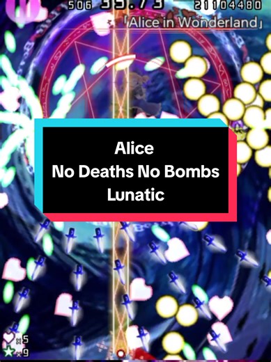 Alice: No Deaths No Bombs - Lunatic Mode Gameplay