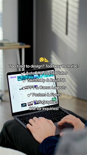 😮‍💨📎 Design plates due, motivation missing ✔ AutoCAD & 3D ✔ SketchUp / Revit ✔ Posters & Flyers ✔ Canva / PPT ✔ Infographics DM for Inquiries! #fyp #academicservicesph #autocad #flyers #infographicdesign