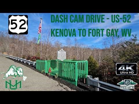 Dash Cam Drive - US 52 South - Kenova to Ft Gay, West Virginia