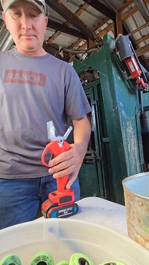 EID Tagged 1000 calves with this tag gun and still have 2/3 it's battery left. Midnight Cattle Tags tag gun is amazing. #cow #piercing #identity #ranching #montana Midnight Cattle Tags | 1HandnFarming