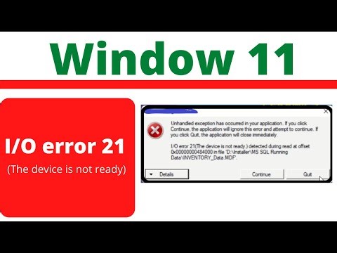 Window 11 "I/O error 21 (The device is not ready)" How to fix || Mansoor Anwar || (Urdu / Hindi)