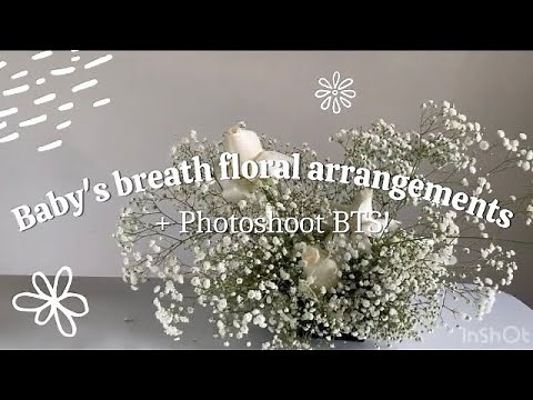 How to Make a Baby's Breath Floral Arrangement + Flower Photoshoot BTS!