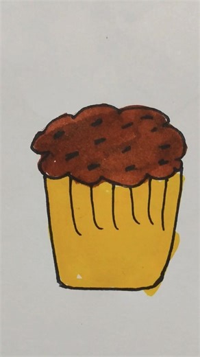 Muffin cake painting 😲|shorts video #shorts #ytshorts #trending #painting