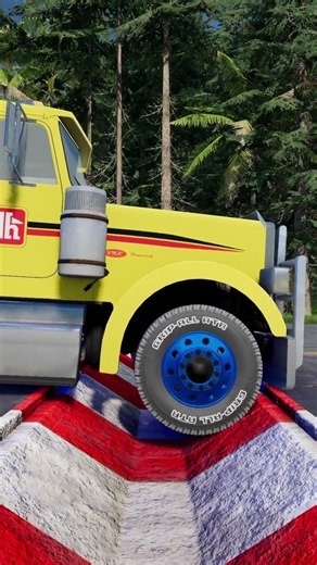 Tanker Trucks and Transit Bus Cross the Trench | BeamNG.drive