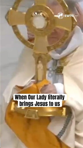 When Our Lady literally brings Jesus to us