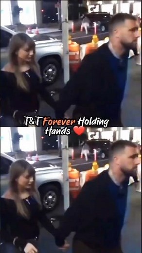 Here's How Taylor Swift & Travis Kelce Holding Hands!! 🔥❤️ #taylorswift #tayvis #fiancee #shorts