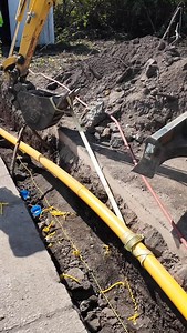 Moving the gas line into place. #ProServicePlumbing #plumbing #proservice #service | Pro Service Plumbing