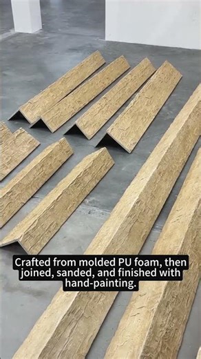 👇I Installed Ceiling Beams in 1 Hour (No Help Needed!)#diy #flexiblestone #homedecor #easydiy