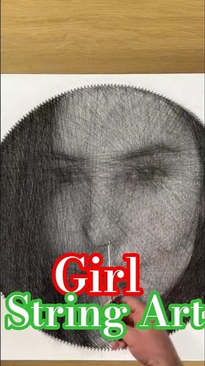 How To Make A Girl String Art Sing-Full Tutorial/How To Do String Art/String Art By Me #shorts #art
