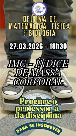 IMC: Como a Ciência Calcula sua Saúde! 🧬 27.03.2026 ÀS 18H30