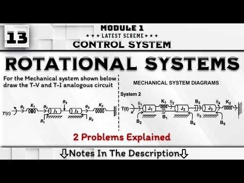 13 Rotational Systems 2 IMP Problem Explained Module 1 || Control System 4th Sem ECE VTU