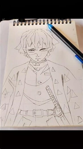 Zenitsu drawing ☠️#shortsfeed #art #animedrawing #demonslayer #zenitsu #anime #shorts #shortvideo