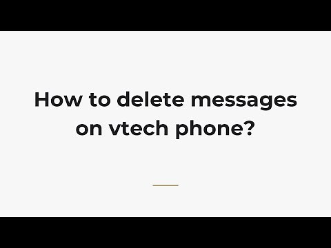 How to delete messages on vtech phone?