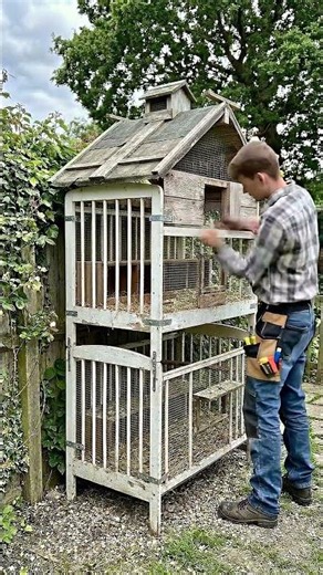 Old Crib to Epic Birdhouse 🕊️ #DIY #4k #Upcycle
