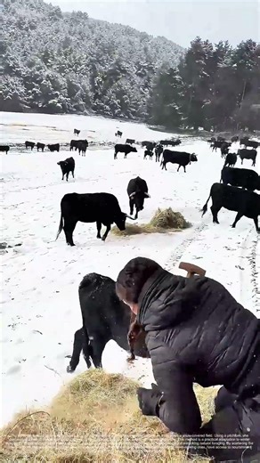 Snowbound Rations: The Rolling Hay Drop for Free-Range Herds