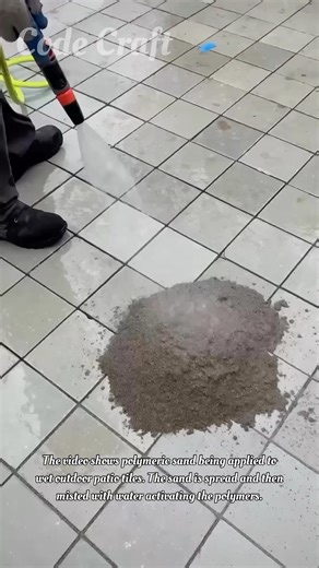 Apply Polymeric Sand to Patio Tiles #shorts