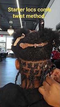 starter dreadlocs in the comb twist method. #locs #combtwist #coils