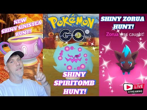✨️NEW*Shiny Sinistea And Shiny Spiritomb Hunt!Halloween Event Part 1 In Pokémon Go!🎃LIVE!!