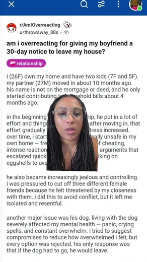 Giving My Boyfriend 30-Day Notice: Am I Overreacting?