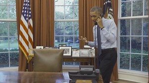Watch: Barack Obama - from Commander in Chief to 'Couch Commander' http://bit.ly/2aC8i0n (Video courtesy: RayRaf) | Gulf News