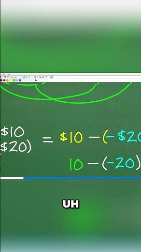 Math Explained 10 Minus a Negative 20 Solved! #math #maths #education