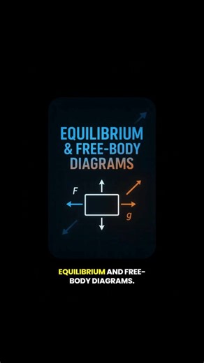 Mechanical Engineers on Instagram: "Master FBDs once. Fear mechanics never! Engineering students — if you’re stuck, you didn’t draw it. ⚙️ Equilibrium = zero acceleration. Free Body Diagrams = clear thinking + correct equations. FBDs turn complex systems into solvable problems. Master this, and mechanics become predictable — not painful. 🔥 Follow for daily engineering clarity, not confusion #EngineeringStudents #EngineeringLife #FBD #Equilibrium #MechanicalEngineering #CivilEngineering #Gate202
