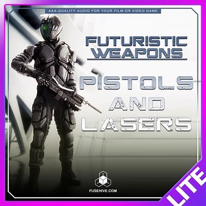 Futuristic Sci-Fi Lasers & Blasters Weapons Sound Effects Library - Science Fiction War MINI PACK by Fusehive.com
