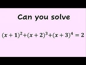 Math Olympiad | 4 Methods to Crack This Algebraic Equation