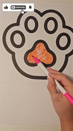 we draw a cat's paw subscribe for more content #drawing #picture
