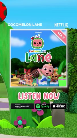 CoComelon on Instagram: "Attention CoComelon Lane fans! 🎵🌟 Get ready to dance, sing, and learn with our newest album featuring 16 original tracks from Season 2 of the hit @netflix series. It’s packed with infectious melodies and educational lyrics that your little one will love! Listen now on all music streaming platforms. 💚🐞 #CoComelonLane #NewMusic"