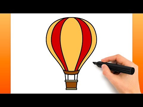 Comment Dessiner Une Montgolfière (Tutoriel De Dessin Facile)