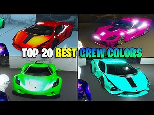 Top 20 BEST Crew Colors In GTA 5 Online! (Bright Colors,Clean Colors & More!)