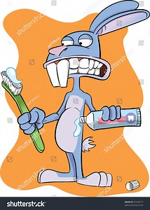 Blue Bunny Toothpaste Toothbrush Stock Vector (Royalty Free) 81640717 | Shutterstock