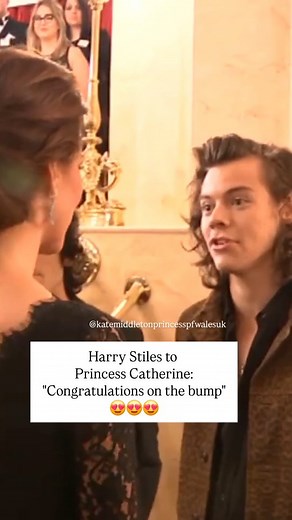 This funny moment when Harry Styles, then a member of One Direction, met Princess Catherine at the Royal Variery Performance in 2014. The singer said he congratulated the Princess on her bump ( you can see Catherine smile looking art her belly and the rest of the people around laughing) although, he added the Princess didn't looked bumpy al all. 🤣🤣🤣 #princessofwales #katemiddleton #duchessofcambridge #princesskate #princesscatherine #princesscatherineofwales #princeandprincessofwales #katemid