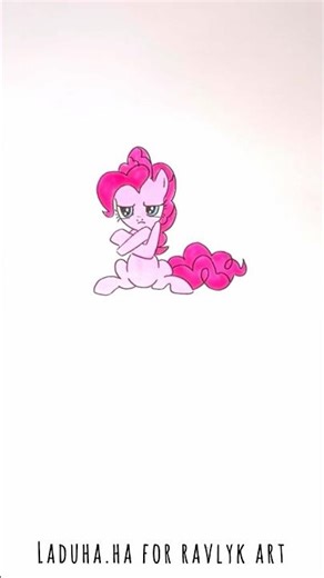 🦄🌈 Draw Pinkie Pie Art 🖼️ My Little Pony: Friendship Is Magic ✅ #shorts #drawing #RavlykArt