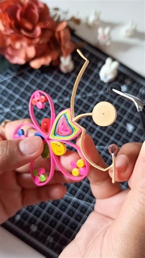 Paper quilling doll making #diy #shorts