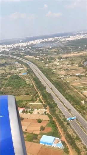 Hyderabad❤️🫶 #landing #indigo #airlines #hyderabad #travel #flight #youtubeshorts #shorts