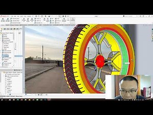 Design smart wheel for car with SolidWorks Software