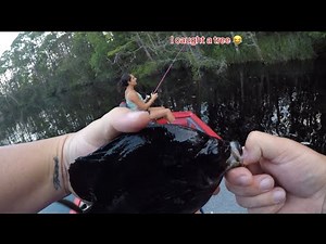 Bluegill,goggle eye bream fishing with the wife with crickets!